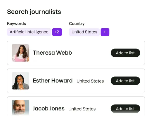 包含可用专家的搜索结果示例。